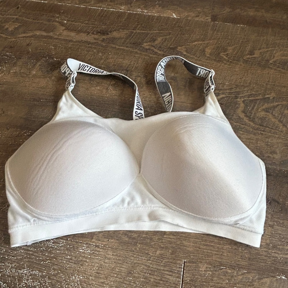 Victoria Secret Sport Incredible Lightweight White Sports Bra 36DD Molded Cup - Picture 4 of 5